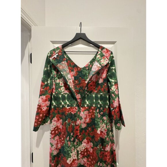 Frances Valentine Shimmy A-Line Floral-Print Cotton Midi Dress - Picture 13 of 13